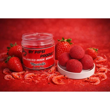 By Pipsi Balanszírozott csalizó boilie Musztafa(Rák-eper-málna) 24mm