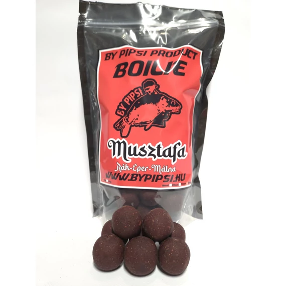 By Pipsi Boilie Musztafa 1kg (Rák-Eper-Málna) 20mm