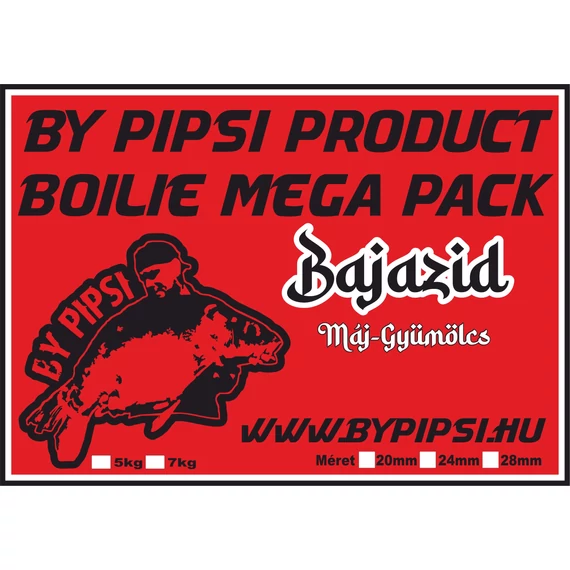 By Pipsi Bajazid (Máj-Gyümölcs) Boilie Mega Pack 7kg 