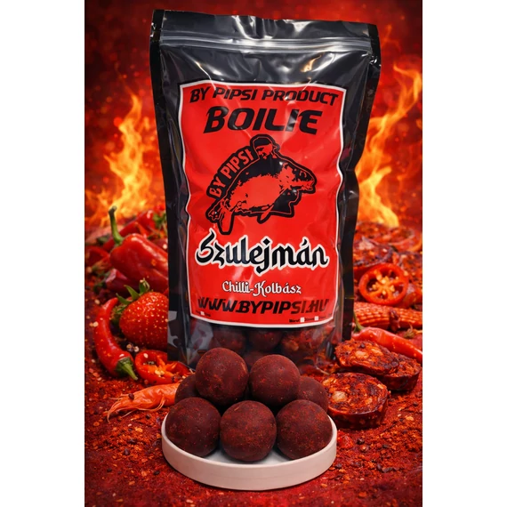 By Pipsi Boilie Szulejmán 1kg  (Chilli-Kolbász) 24mm